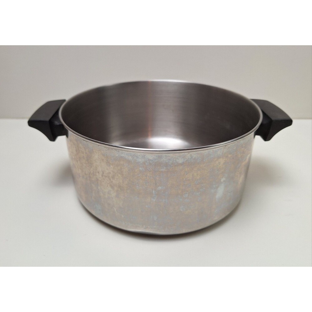 Revere Ware 4 1/2 Qt Stainless Steel Tri-Ply Disc Bottom Stock Pot 18/10 No Lid